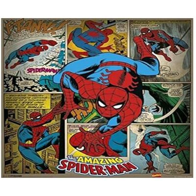 Pyramid International Spider-Man Retro Marvel Comics mini-poster, kunststof/glas, meerkleurig, 40 x 50 x 1,3 cm Pyramid International Spider-Man Retro Marvel Comics mini-poster, kunststof/glas, meerkleurig, 40 x 50 x 1,3 cm