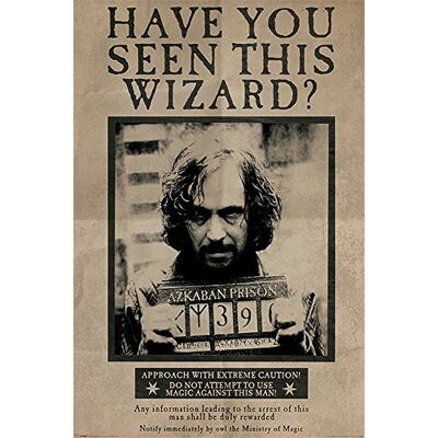 empireposter Harry Potter poster Wanted Sirius Black Fantasy Familie 61 x 91,5 cm empireposter Harry Potter poster Wanted Sirius Black Fantasy Familie 61 x 91,5 cm