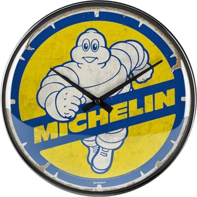 ART Retro klok, Ø 31 cm, Michelin Bibendum 80s cadeau-idee voor motorfans, officieel gelicentieerd product (OLP), wanddecoratie keuken, vintage design ART Retro klok, Ø 31 cm, Michelin Bibendum 80s cadeau-idee voor motorfans, officieel gelicentieerd product (OLP), wanddecoratie keuken, vintage design
