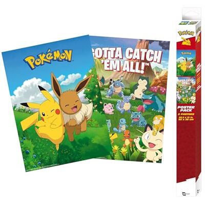 ABYSTYLE POKEMON Set van 2 Chibi posters Omgeving (52 x 38 cm) ABYSTYLE POKEMON Set van 2 Chibi posters Omgeving (52 x 38 cm)
