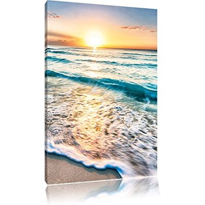 Pixxprint Zee bij zonsondergang, afmetingen: 100 x 70 cm, klaar opgespannen canvas, wanddecoratie, kunstdruk, geen poster Pixxprint Zee bij zonsondergang, afmetingen: 100 x 70 cm, klaar opgespannen canvas, wanddecoratie, kunstdruk, geen poster
