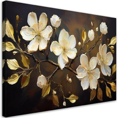 Feeby Afbeelding op canvas Wanddecoratie Schilderij Witte bloemen op een tak 90 x 60 cm 1 stuk Foto's slaapkamer Decoratie slaapkamer Canvas print Feeby Afbeelding op canvas Wanddecoratie Schilderij Witte bloemen op een tak 90 x 60 cm 1 stuk Foto's slaapkamer Decoratie slaapkamer Canvas print