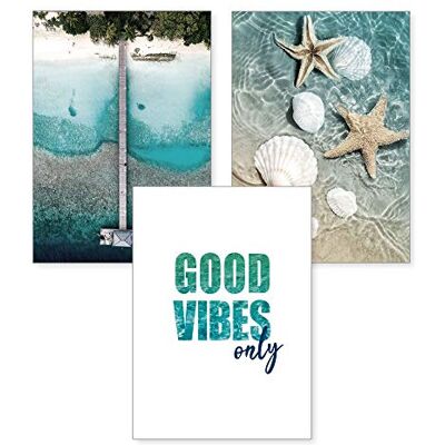Kreative Feder Good Vibes Premium Poster Set 3-delige set Art Print Good Vibes Deco foto's voor uw muur Woonkamer Slaapkamer Modern DIN A4 / A3 (A4 zonder lijst) Kreative Feder Good Vibes Premium Poster Set 3-delige set Art Print Good Vibes Deco foto's voor uw muur Woonkamer Slaapkamer Modern DIN A4 / A3 (A4 zonder lijst)