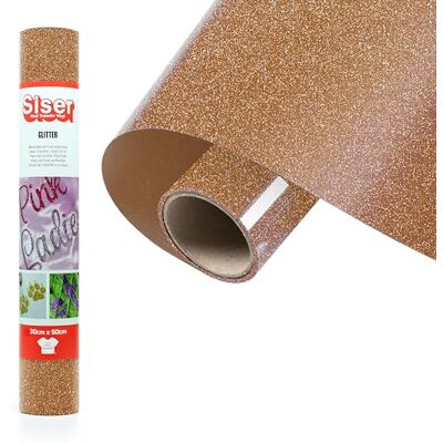 SISER ® Thermotransfer-vinyl, glitter Tawny, 50 x 30 cm SISER ® Thermotransfer-vinyl, glitter Tawny, 50 x 30 cm