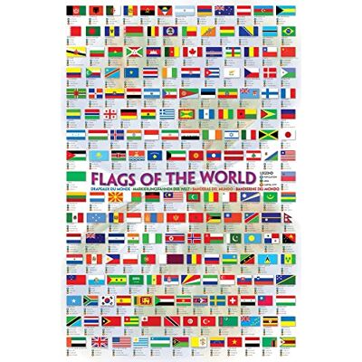 empireposter Educatief Educatieve poster wereldvlaggen + extra artikelen Poster formaat 61 x 91,5 cm empireposter Educatief Educatieve poster wereldvlaggen + extra artikelen Poster formaat 61 x 91,5 cm