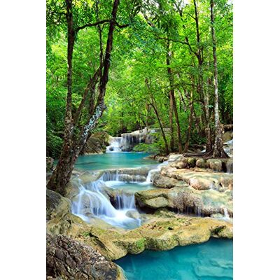 empireposter Erawan watervallen in het nationale park Kanchanaburi in Thailand Blue Water poster natuurparadijs grootte cm + wissellijst Shinsuke eiken maxi MDF acrylschijf empireposter Erawan watervallen in het nationale park Kanchanaburi in Thailand Blue Water poster natuurparadijs grootte cm + wissellijst Shinsuke eiken maxi MDF acrylschijf