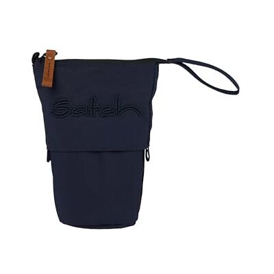 Satch Pencil Slider Extra groot met scheidingsvak, vak met ritssluiting, penhouder, hoek, kijkvenster voor schema, Nordic Blue blauw Satch Pencil Slider Extra groot met scheidingsvak, vak met ritssluiting, penhouder, hoek, kijkvenster voor schema, Nordic Blue blauw