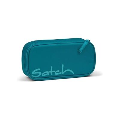 Satch Extra groot etui met scheidingsvak, vak met ritssluiting, penhouder, hoek, venster voor schema, diep petrol, eenheidsmaat, etui Satch Extra groot etui met scheidingsvak, vak met ritssluiting, penhouder, hoek, venster voor schema, diep petrol, eenheidsmaat, etui