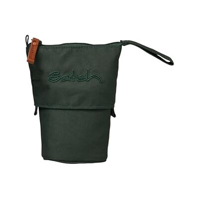 Satch Extra groot etui met scheidingsvak, vak met ritssluiting, penhouder, geodriehoek, kalendervenster, Nordic Forest Green donkergroen, Schuif voor potloden Satch Extra groot etui met scheidingsvak, vak met ritssluiting, penhouder, geodriehoek, kalendervenster, Nordic Forest Green donkergroen, Schuif voor potloden