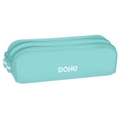 DOHE Dubbel etui van siliconen 2 vakken met ritssluiting, veelzijdig rechthoekig etui, zacht gevoel, afmetingen 20 x 6 x 7 cm Serenity Groen, groen, 20 x 6 x 7 cm, dubbel DOHE Dubbel etui van siliconen 2 vakken met ritssluiting, veelzijdig rechthoekig etui, zacht gevoel, afmetingen 20 x 6 x 7 cm Serenity Groen, groen, 20 x 6 x 7 cm, dubbel