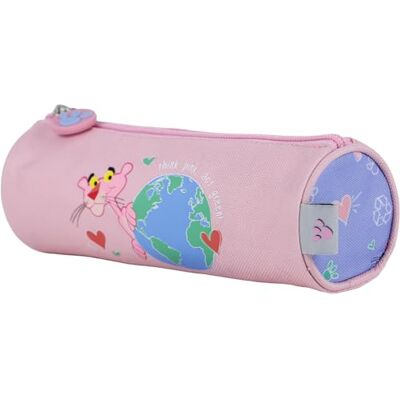 DOHE Pink Panther rond schooletui ritssluiting, officiële licentie, duurzaam polyester, 21 x 7,5 x 7,5 cm schoolmateriaal, Roze, Ronde schooletui DOHE Pink Panther rond schooletui ritssluiting, officiële licentie, duurzaam polyester, 21 x 7,5 x 7,5 cm schoolmateriaal, Roze, Ronde schooletui