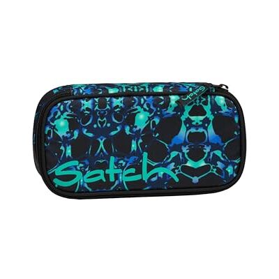 Satch Extra groot etui met ritssluiting en geïntegreerde ritssluiting voor Stundenplan, blauw (Caleido Blue), Talla única, modern Satch Extra groot etui met ritssluiting en geïntegreerde ritssluiting voor Stundenplan, blauw (Caleido Blue), Talla única, modern