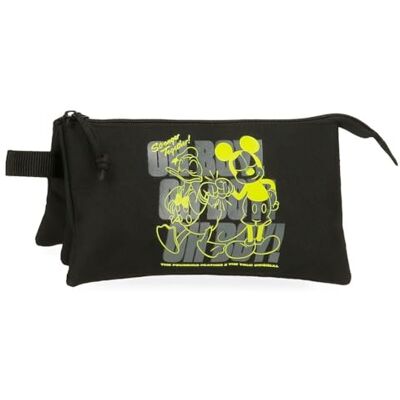 Disney Joumma Mickey Oh Boy Pennenetui, drievoudig, zwart, 22 x 12 x 5 cm, polyester, 1,32 l, zwart, Talla única, drievoudige etui, zwart., Drievoudig etui Disney Joumma Mickey Oh Boy Pennenetui, drievoudig, zwart, 22 x 12 x 5 cm, polyester, 1,32 l, zwart, Talla única, drievoudige etui, zwart., Drievoudig etui