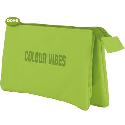 DOHE Drievoudig schooletui 3 vakken, multifunctioneel etui, afmetingen 23 x 12 x 2,5 cm, ritssluiting, gemaakt van duurzaam polyester kleur Vibes Lima, limoen, 23 x 12 x 2,5 cm,, Kalk DOHE Drievoudig schooletui 3 vakken, multifunctioneel etui, afmetingen 23 x 12 x 2,5 cm, ritssluiting, gemaakt van duurzaam polyester kleur Vibes Lima, limoen, 23 x 12 x 2,5 cm,, Kalk