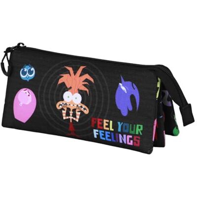 Disney Drievoudige pennenetui, eenheidsmaat, Veelkleurig Inside Out 2, Drievoudig etui Disney Drievoudige pennenetui, eenheidsmaat, Veelkleurig Inside Out 2, Drievoudig etui