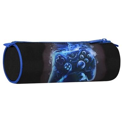 sarcia.eu Ronde etui voor jongens, etui met ritssluiting, voetbal, voor een speler, zwart en groen, 22 x 8 x 8 cm, Ronde gamer, Kinderen sarcia.eu Ronde etui voor jongens, etui met ritssluiting, voetbal, voor een speler, zwart en groen, 22 x 8 x 8 cm, Ronde gamer, Kinderen