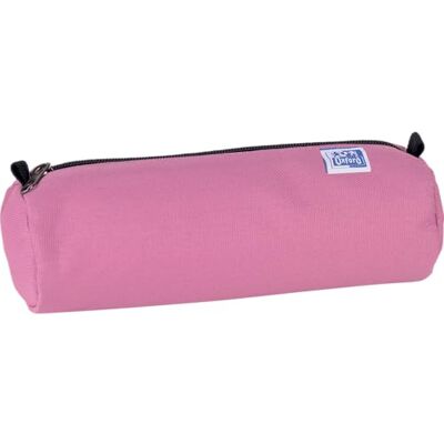 Oxford Klassiek rond etui, 1 vak, inhoud: 22 x 7 x 7 cm, ritssluiting, polyester, roze, dit etui van polyester is in de kleur pastelroze Oxford Klassiek rond etui, 1 vak, inhoud: 22 x 7 x 7 cm, ritssluiting, polyester, roze, dit etui van polyester is in de kleur pastelroze