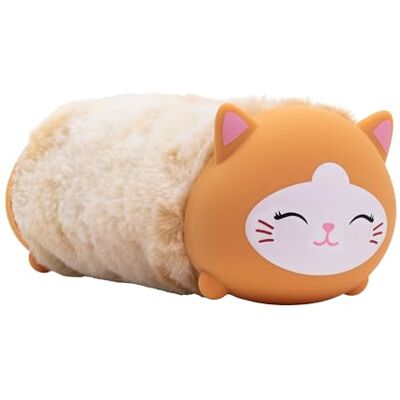 Idena 20214 Fluffy kat etui met ritssluiting, ca. 22 x 8 x 8 cm, groot etui in beige Idena 20214 Fluffy kat etui met ritssluiting, ca. 22 x 8 x 8 cm, groot etui in beige