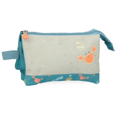 Enso Mr Crab Pennenetui, drievoudig, blauw, 22 x 12 x 5 cm, polyester by Joumma Bags, blauw, drievoudige etui Enso Mr Crab Pennenetui, drievoudig, blauw, 22 x 12 x 5 cm, polyester by Joumma Bags, blauw, drievoudige etui