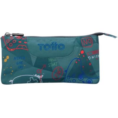 Totto Pennenetui met 3 vakken, dienblad – sticks, grijs, schooltas, grijs., schooletui Totto Pennenetui met 3 vakken, dienblad – sticks, grijs, schooltas, grijs., schooletui