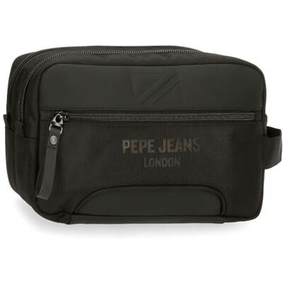 Pepe Jeans Bromley Etui met twee vakken, aanpasbaar, zwart, 26 x 16 x 12 cm, polyester, zwart, Talla única, etui met twee vakken, aanpasbaar, zwart, één maat, etui met twee vakken, zwart., Aanpasbaar Pepe Jeans Bromley Etui met twee vakken, aanpasbaar, zwart, 26 x 16 x 12 cm, polyester, zwart, Talla única, etui met twee vakken, aanpasbaar, zwart, één maat, etui met twee vakken, zwart., Aanpasbaar