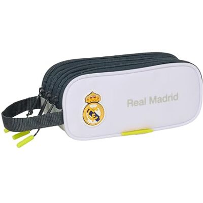 safta Real Madrid Equiicion 25/26 etui met 3 ritssluitingen voor kinderen, ideaal voor kinderen van 5 tot 14 jaar, comfortabel en veelzijdig, kwaliteit en sterkte, 21 x 7 x 8,5 cm, wit, M safta Real Madrid Equiicion 25/26 etui met 3 ritssluitingen voor kinderen, ideaal voor kinderen van 5 tot 14 jaar, comfortabel en veelzijdig, kwaliteit en sterkte, 21 x 7 x 8,5 cm, wit, M