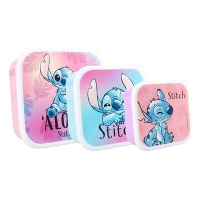 My sweety pop Set van 3 Stitch-lunchboxen Lunchbox Voor kinderen Kleuterschool School Vakantie Maaltijd 11,5 cm (Stitch Roze/Paars/Blauw) My sweety pop Set van 3 Stitch-lunchboxen Lunchbox Voor kinderen Kleuterschool School Vakantie Maaltijd 11,5 cm (Stitch Roze/Paars/Blauw)