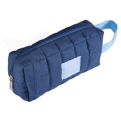 Idena 11371 Pennenetui met gesp, kleur blauw, ca. 19 x 9 x 5 cm, etui voor kantoorbenodigdheden, teken- en kantoormateriaal Idena 11371 Pennenetui met gesp, kleur blauw, ca. 19 x 9 x 5 cm, etui voor kantoorbenodigdheden, teken- en kantoormateriaal