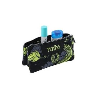 Totto Etui met 3 vakken, dienblad Dragony, blauw, schooltas, Blauw, schooletui Totto Etui met 3 vakken, dienblad Dragony, blauw, schooltas, Blauw, schooletui