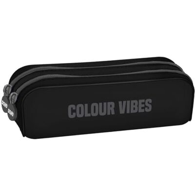 DOHE Dubbel etui van siliconen 2 vakken met ritssluiting, veelzijdig rechthoekig etui, zacht gevoel, afmetingen 20 x 6 x 7 cm kleur Vibes zwart, zwart, 20 x 6 x 7 cm,, zwart., Tweepersoons (2 DOHE Dubbel etui van siliconen 2 vakken met ritssluiting, veelzijdig rechthoekig etui, zacht gevoel, afmetingen 20 x 6 x 7 cm kleur Vibes zwart, zwart, 20 x 6 x 7 cm,, zwart., Tweepersoons (2