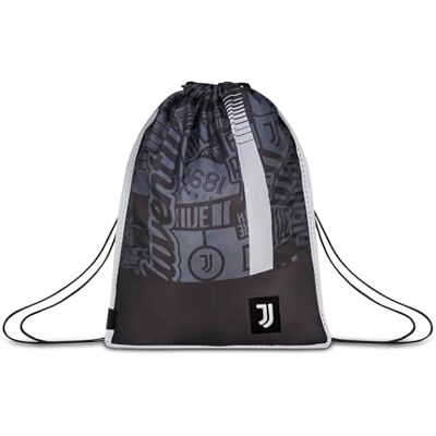 Seven Juventus sporttas, zwart, met één vak, trekkoordsluiting, sportaccessoires, voetbal, school, voor kinderen en jongeren, Indea fan cadeau Seven Juventus sporttas, zwart, met één vak, trekkoordsluiting, sportaccessoires, voetbal, school, voor kinderen en jongeren, Indea fan cadeau