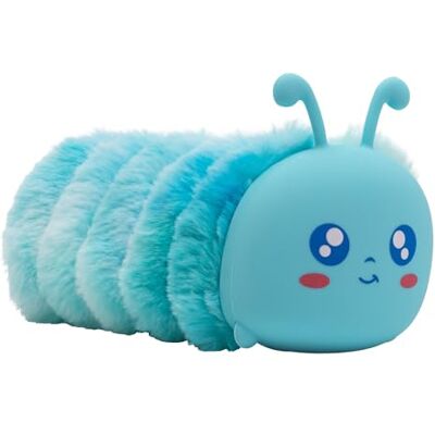 Idena 20215 Fluffy Caterpillar etui met ritssluiting, 22 x 8 x 8 cm, blauw, chenille Idena 20215 Fluffy Caterpillar etui met ritssluiting, 22 x 8 x 8 cm, blauw, chenille