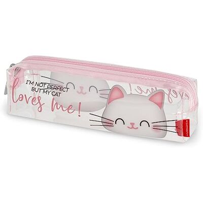 Legami Transparant etui met ritssluiting, pennenhouder, ruim, 19,5 x 5,5 cm, thema Kitty, Taglia Unica Legami Transparant etui met ritssluiting, pennenhouder, ruim, 19,5 x 5,5 cm, thema Kitty, Taglia Unica