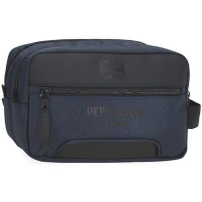 Pepe Jeans Bromley reisaccessoires – cosmeticatas voor heren, Blauw, Eén maat, Etui met twee vakken aanpasbaar Pepe Jeans Bromley reisaccessoires – cosmeticatas voor heren, Blauw, Eén maat, Etui met twee vakken aanpasbaar