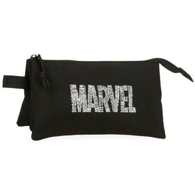 Marvel Joumma Characters Logo drievoudig etui, zwart, 22 x 12 x 5 cm, polyester, 1,32 l, zwart, Talla única, drievoudige etui, zwart., Drievoudig etui Marvel Joumma Characters Logo drievoudig etui, zwart, 22 x 12 x 5 cm, polyester, 1,32 l, zwart, Talla única, drievoudige etui, zwart., Drievoudig etui