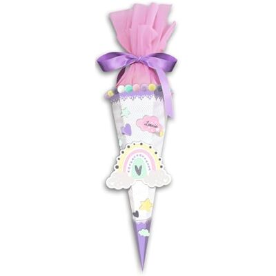 Ursus 9890004 Easy Line Mini-knutselset voor schooltassen, paars, 6 vierkanten, van Colorwell karton, voorgesneden, 41 cm, diameter ca. 15 cm, om een individuele suikerzak te maken Ursus 9890004 Easy Line Mini-knutselset voor schooltassen, paars, 6 vierkanten, van Colorwell karton, voorgesneden, 41 cm, diameter ca. 15 cm, om een individuele suikerzak te maken