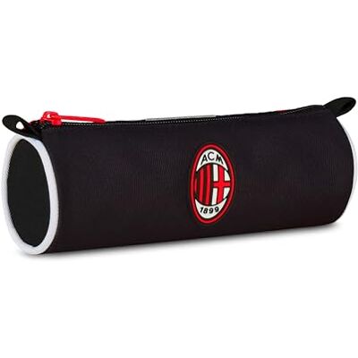 Seven Milan Pennenhouder, zwart, ovaal etui voor pennen, potloden en accessoires, middelbare en hogere school, voetbaljongen, zwart, modern Seven Milan Pennenhouder, zwart, ovaal etui voor pennen, potloden en accessoires, middelbare en hogere school, voetbaljongen, zwart, modern