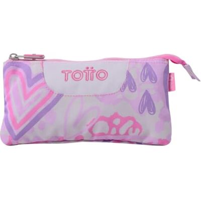 Totto Etui met 3 vakken, dienblad – Amalia, roze, schooltas, Roze, schooletui Totto Etui met 3 vakken, dienblad – Amalia, roze, schooltas, Roze, schooletui