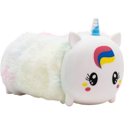 Idena 20217 Fluffy eenhoorn-etui met ritssluiting, ca. 22 x 8 x 8 cm, groot etui in wit Idena 20217 Fluffy eenhoorn-etui met ritssluiting, ca. 22 x 8 x 8 cm, groot etui in wit