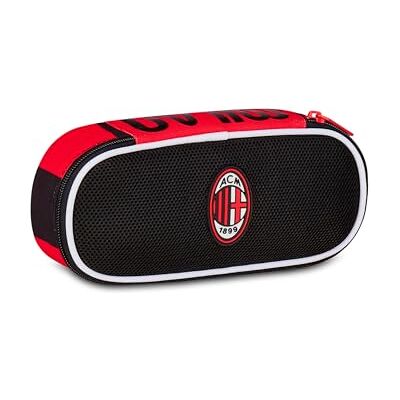 Seven Milan Ronde pennenhouder Plus voor school, zwart, ovaal etui met elastieken en vak voor pennen, potloden en accessoires, middelbare en hogere school, voetbaljongen, zwart, modern Seven Milan Ronde pennenhouder Plus voor school, zwart, ovaal etui met elastieken en vak voor pennen, potloden en accessoires, middelbare en hogere school, voetbaljongen, zwart, modern