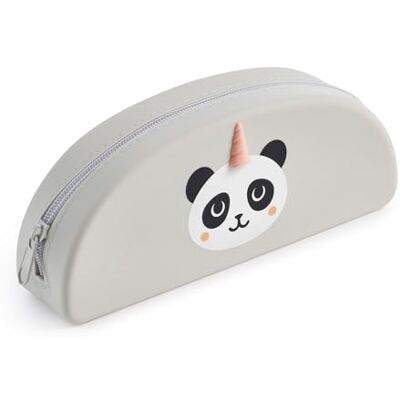 Back2Fun Miquelrius Etui ovaal panda etui met 1 vak, afmetingen 195 x 80 x 42 mm, siliconen tas, ritssluiting, kleur pastelgrijs, 195 x 80 x 42 mm, Panda B2F siliconen etui, grijs,, grijs., Panda B2F Back2Fun Miquelrius Etui ovaal panda etui met 1 vak, afmetingen 195 x 80 x 42 mm, siliconen tas, ritssluiting, kleur pastelgrijs, 195 x 80 x 42 mm, Panda B2F siliconen etui, grijs,, grijs., Panda B2F