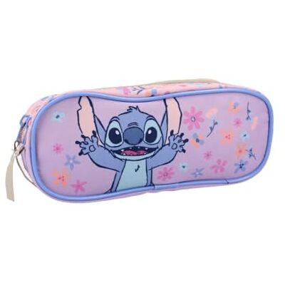mybagstory Etui etui met dubbele vakken kinderen school kleuterschool kleuterschool jongens maat 22 cm cadeau-idee meisjes, Stitch paars, 8 x 22 x 9 cm, klassiek mybagstory Etui etui met dubbele vakken kinderen school kleuterschool kleuterschool jongens maat 22 cm cadeau-idee meisjes, Stitch paars, 8 x 22 x 9 cm, klassiek
