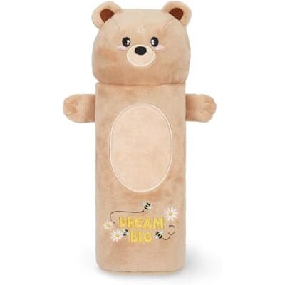 Legami Super Soft etui, teddybeer, zacht etui, karton met kleurtekening, 100% polyester, super zacht etui Legami Super Soft etui, teddybeer, zacht etui, karton met kleurtekening, 100% polyester, super zacht etui