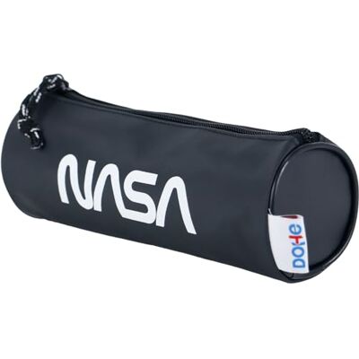 DOHE Rond schooletui Ritssluiting, officiële licentie, duurzaam polyester, 21 x 7,5 x 7,5 cm Schoolmateriaal NASA Grey, zwart., Nasa ronde pennenetui DOHE Rond schooletui Ritssluiting, officiële licentie, duurzaam polyester, 21 x 7,5 x 7,5 cm Schoolmateriaal NASA Grey, zwart., Nasa ronde pennenetui
