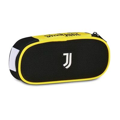 Seven Juventus Round Plus ovaal etui met elastieken en vak voor pennen, potloden en accessoires, middelbare en hogere school, zwart, modern Seven Juventus Round Plus ovaal etui met elastieken en vak voor pennen, potloden en accessoires, middelbare en hogere school, zwart, modern
