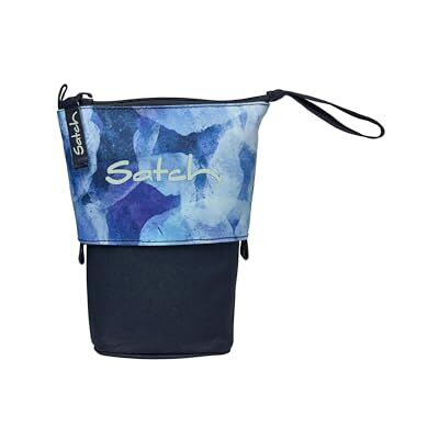 Satch Extra groot etui met scheidingsvak, vak met ritssluiting, penhouder, geodriehoek, kalendervenster, Blurry Sky donkerblauw, Modieus Satch Extra groot etui met scheidingsvak, vak met ritssluiting, penhouder, geodriehoek, kalendervenster, Blurry Sky donkerblauw, Modieus