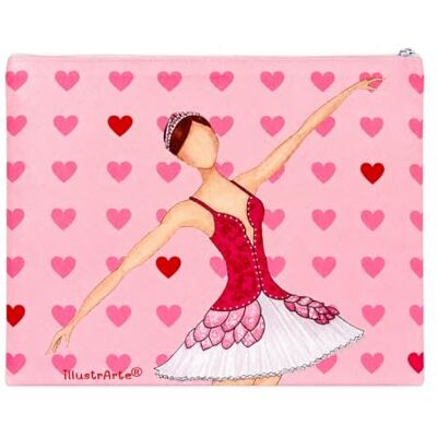 IllustrArte Etui Granada Flamenco en Danser Dubbelzijdig Design 22 x 17 cm Waterdicht Toilettas, Make-up of School, Mariela ballet roze harten, Ballet IllustrArte Etui Granada Flamenco en Danser Dubbelzijdig Design 22 x 17 cm Waterdicht Toilettas, Make-up of School, Mariela ballet roze harten, Ballet