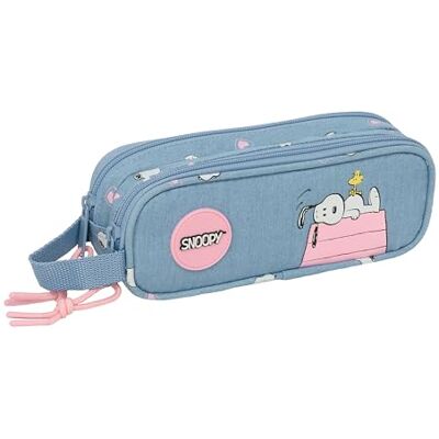 safta SNOOPY Dubbel etui voor kinderen, ideaal voor schoolkinderen, comfortabel en veelzijdig, kwaliteit en duurzaamheid, 21 x 6 x 8 cm safta SNOOPY Dubbel etui voor kinderen, ideaal voor schoolkinderen, comfortabel en veelzijdig, kwaliteit en duurzaamheid, 21 x 6 x 8 cm
