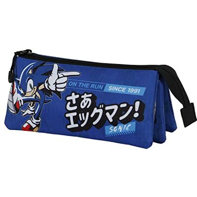 KARACTERMANIA Sega-Sonic On The Run-2.0 Fan Pennenetui, drievoudig blauw, blauw, één maat, drievoudige ventilator 2.0, Blauw, Drievoudig Fan 2.0 etui KARACTERMANIA Sega-Sonic On The Run-2.0 Fan Pennenetui, drievoudig blauw, blauw, één maat, drievoudige ventilator 2.0, Blauw, Drievoudig Fan 2.0 etui