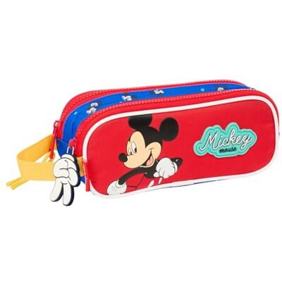 safta Mickey Mouse Good Day Dubbele etui voor kinderen, ideaal voor schoolgaande kinderen, comfortabel en veelzijdig, kwaliteit en sterkte, 21 x 6 x 8 cm, blauw, M, casual safta Mickey Mouse Good Day Dubbele etui voor kinderen, ideaal voor schoolgaande kinderen, comfortabel en veelzijdig, kwaliteit en sterkte, 21 x 6 x 8 cm, blauw, M, casual